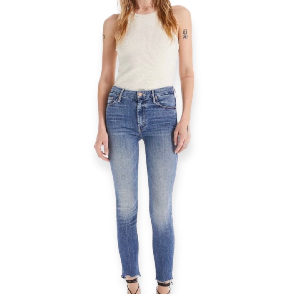 Mother • High Waisted Looker Ankle Fray One Smart Cookie Jeans